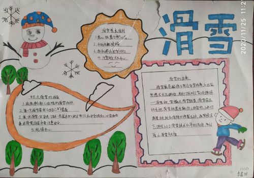 一中附中冰雪运动知识进校园手抄报活动