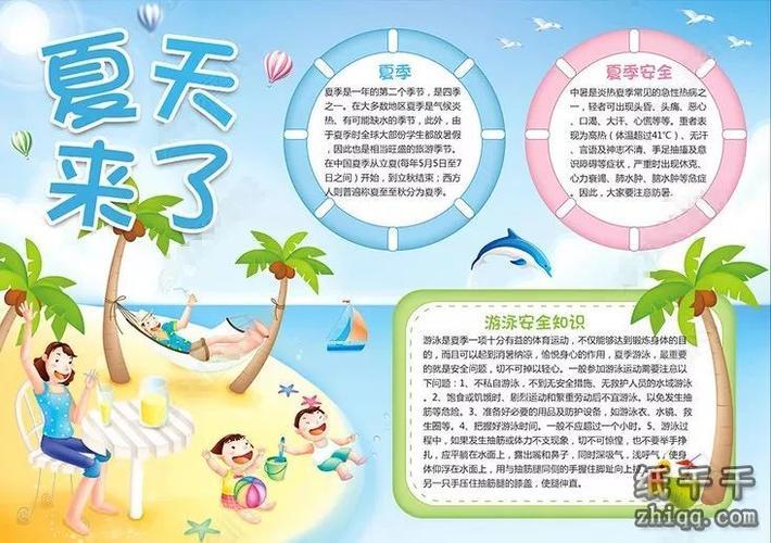 夏日炎炎避暑有招手抄报手抄报简单又好看-最简单的夏天手抄报 漂亮