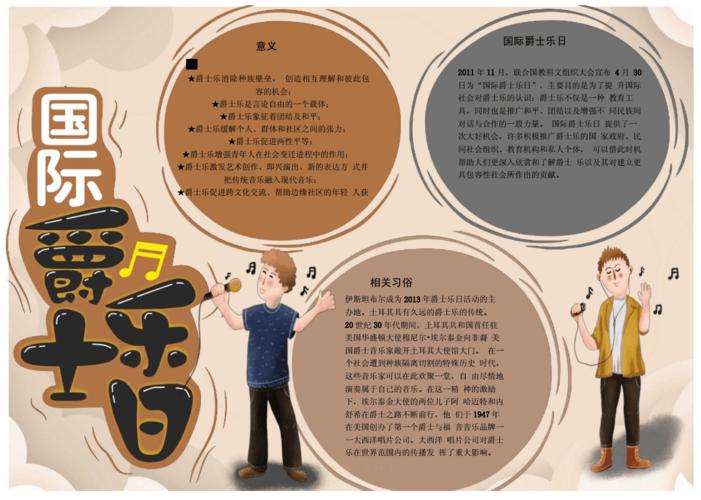 国际爵士乐日word手抄报5.docx 1页