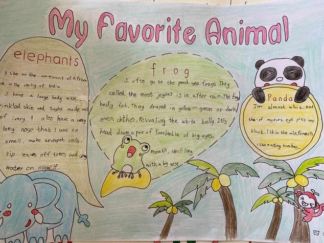 小小的动物园英语手抄报动物英语手抄报