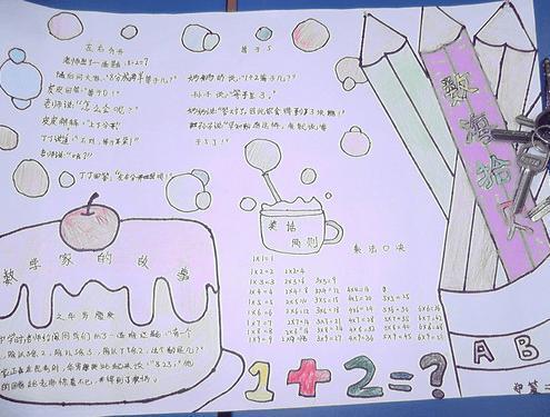 三四五年级数学知识手抄报有趣的大树和小树加在一起的手抄报有趣的