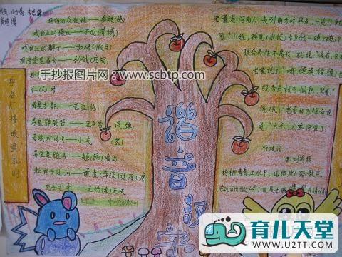 超极简单清晰的语文手抄报 谐音汉字