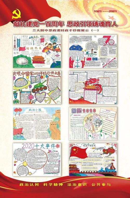 思政引领铸魂育人兰大附中思政课时政手抄报精彩展示