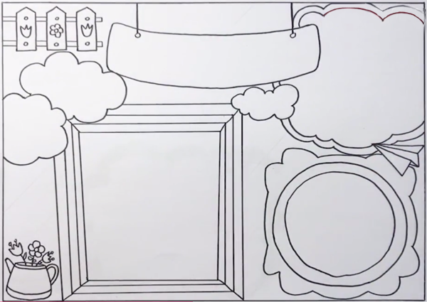画画的模板可以描的手抄报手抄报简单又漂亮