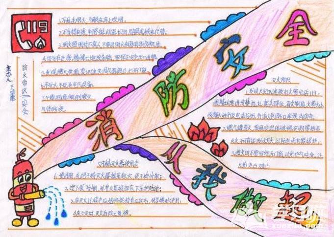 火灾逃生手抄报图片大全 预防火灾安全手抄报