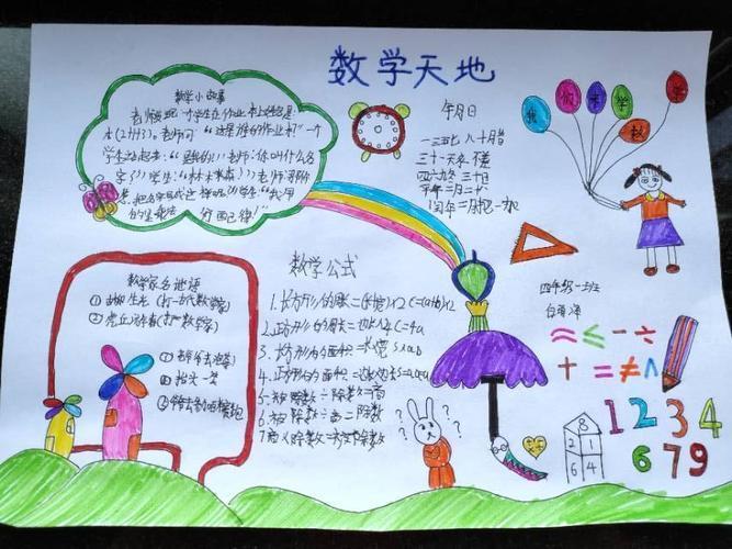 小学四年级快乐数学创新作业手抄报小学四年级手抄报