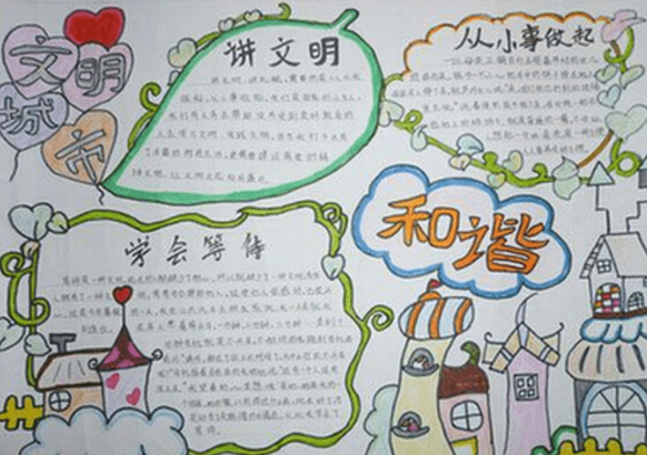 以文明城市为主题的手抄报图片以文明城市为主题的手抄报