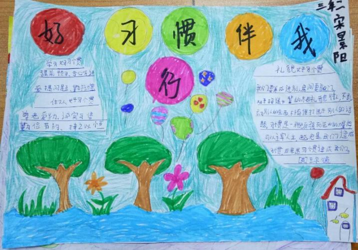 好习惯伴我成长手抄报养成良好习惯三年级举行好习惯伴我成长手抄报赛