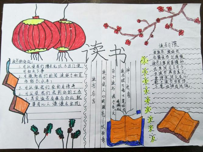 阅读点亮人生 书香溢满校园 龙固镇三里小学举办 书香校园 手抄报