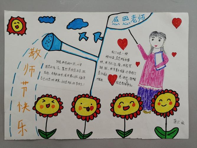 我爱我的班:金秋9月 师恩不忘系列 1501班手抄报作品展