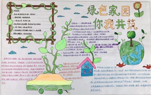 我们的家园建设地更美好保护环境手抄报你关爱自然共建绿色家园手抄报