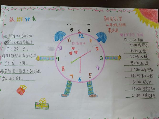 认识时间手抄报 认识时间手抄报
