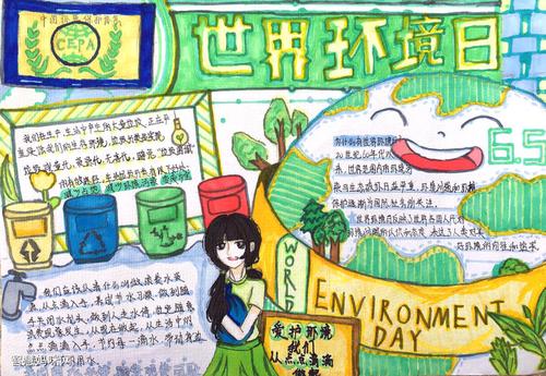 世界环境日手抄报版面设计图