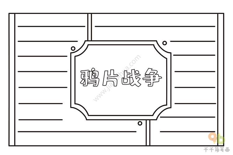 历史手抄报图片鸦片战争