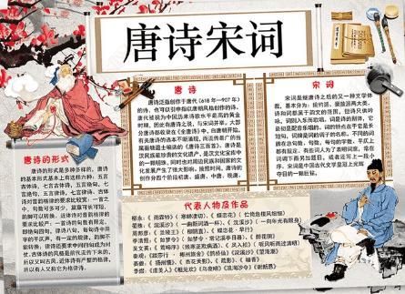 唐诗宋词的魅力手抄报汉字的魅力手抄报