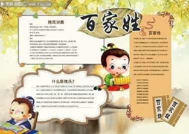姓氏柯的由来手抄报手抄报版面设计图