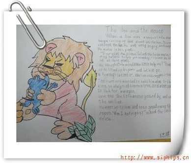 狮子和老鼠绘本手抄报 狮子王英语手抄报