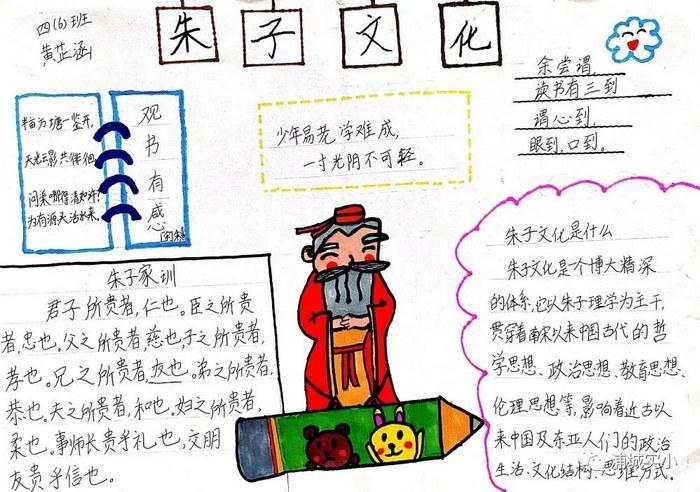 朱子4本四本手抄报手抄报简单又好看