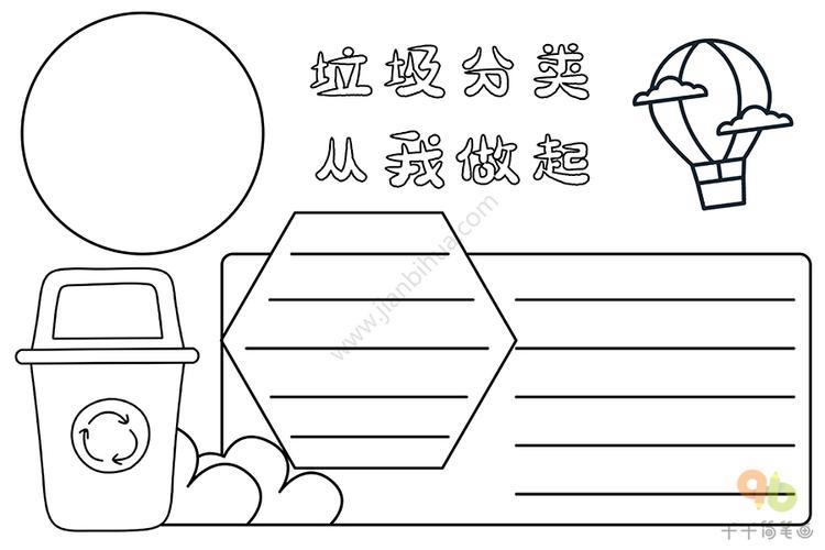 垃圾分类从我做起手抄报垃圾分类手抄报简笔画