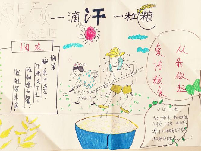 亳州市第四小学 爱粮惜粮 主题手抄报评选活动