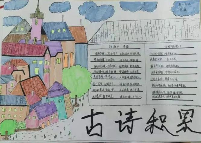 四年级大爱唐宋诗词手抄报 四年级手抄报