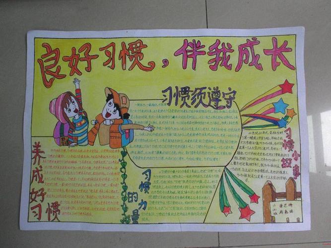 最新小学生好习惯养成教育手抄报 养成文明好习惯手抄报内容资料 - 伴
