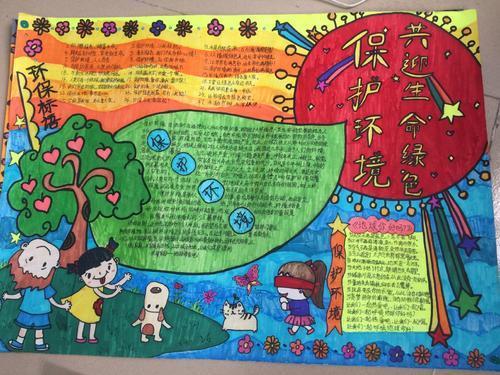 爱护环境创绿色校园手抄报 爱护环境手抄报