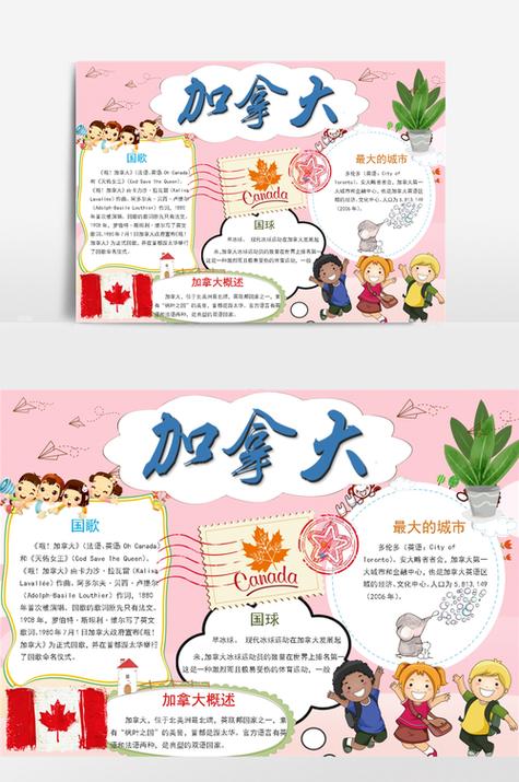 加拿大的国旗手抄报简单的国庆手抄报