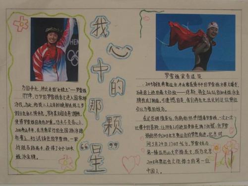 三年级选择感兴趣的主题 艺术明星 手抄报
