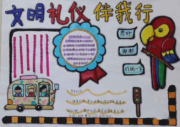 投票74创城总动员海城市小学生手抄报大赛67文明礼仪