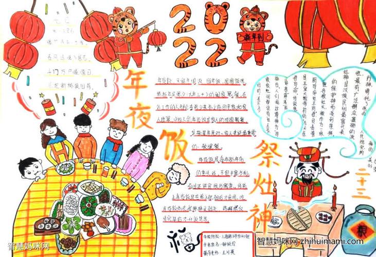 2024幸福中国年手抄报绘画9张