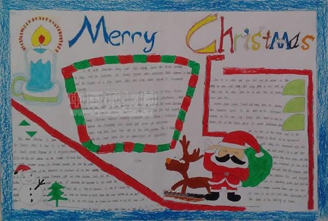 小学五年级圣诞节英文手抄报图片大全