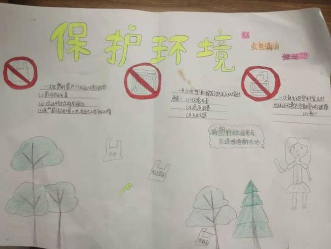 二年级关于减塑手抄报二年级手抄报
