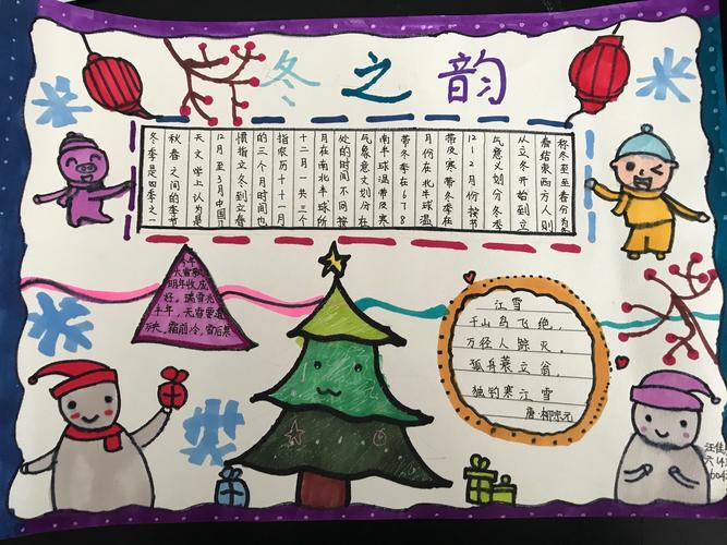 六4冬之韵手抄报