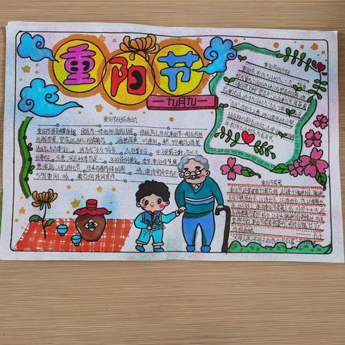 子画重阳 蓝园小学开展 九九重阳节 浓浓敬老情 重阳节手抄报比赛