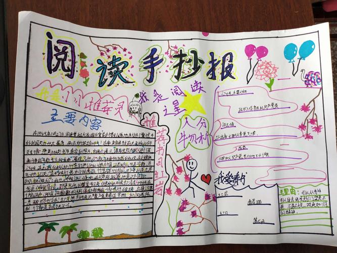 四子王旗第二小学六年级2班学生阅读手抄报展评