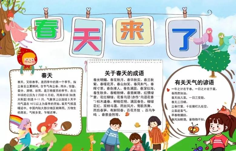 有关于描写春天的手抄报图片素材大全