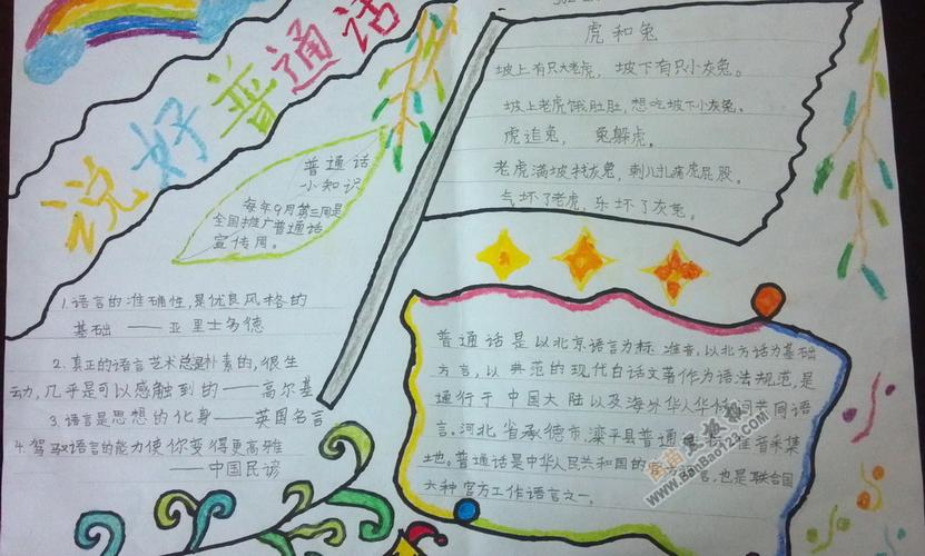 请讲普通话手抄报资料
