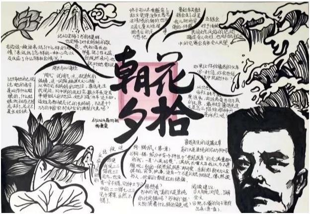 《朝花夕拾》阅读手抄报特辑名著朝花夕拾手抄报获奖作品展示书香校园