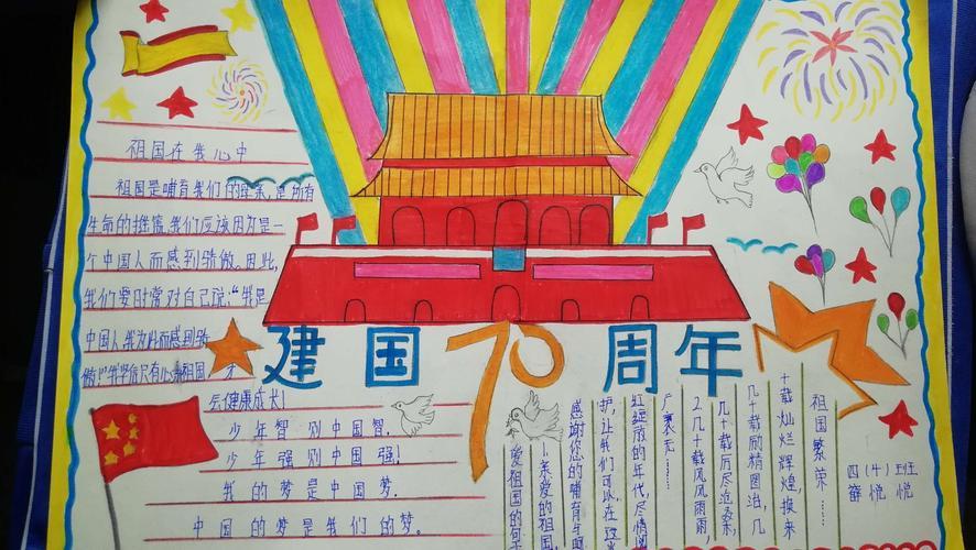 刘志丹红军小学四年级4班祖国在我心中手抄报展评