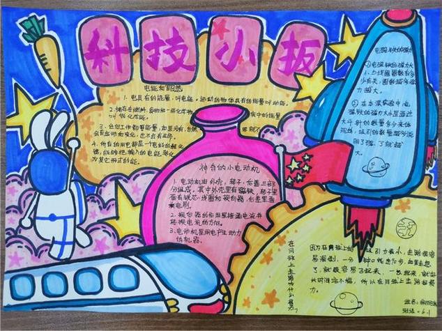 沐小科技创新与生活手抄报优秀作品展 写美篇 从科技节启动六9班