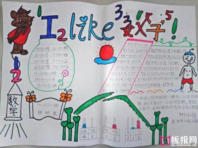 小学生数学手抄报 有趣的数学题