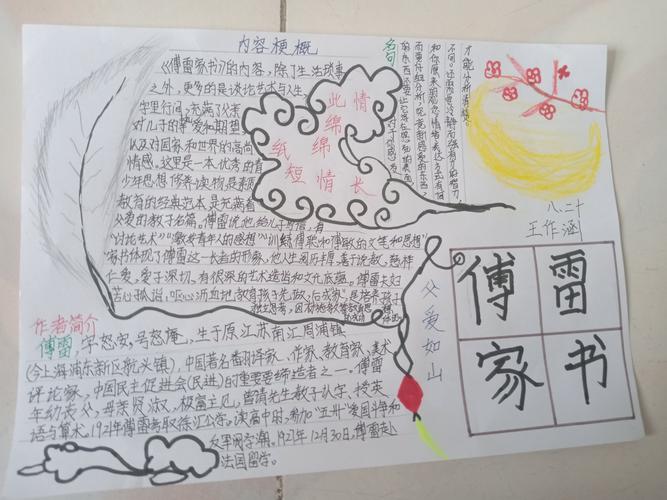 《傅雷家书》手抄报