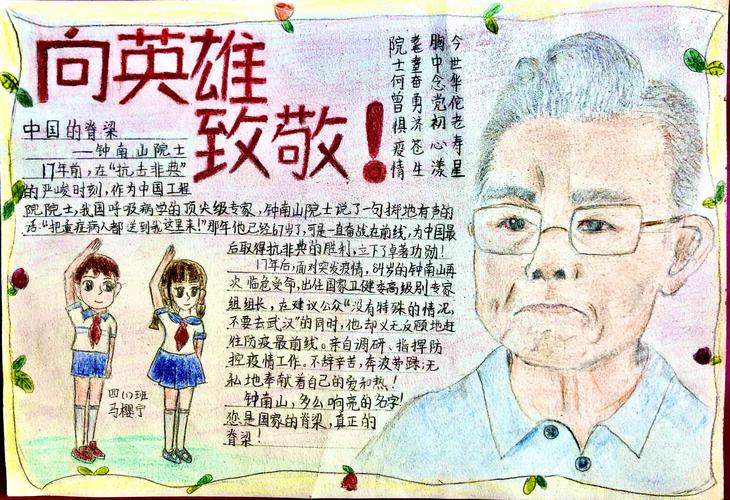 我心目中的英雄 泗洪县实验小学四年级缅怀英烈手抄报活动部分作品