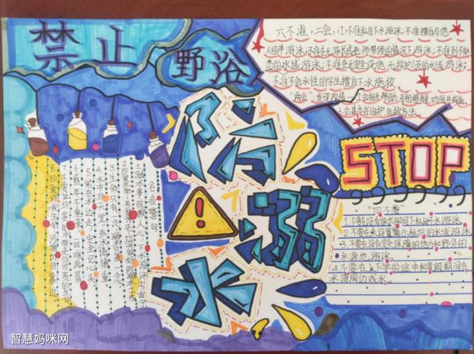 珍爱生命谨防溺水远离危险平安成长主题手抄报5张