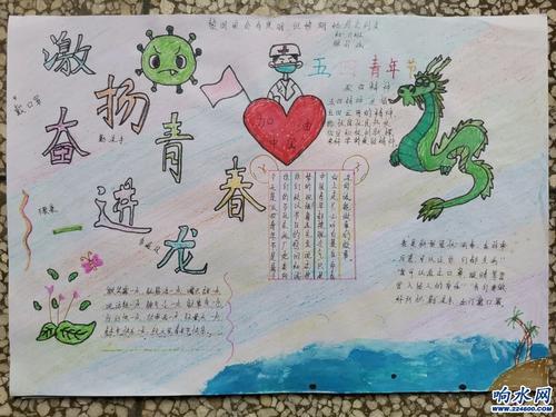 做一个有理想有本领有担当的时代青年亳州工业学校学子绘战疫手抄报