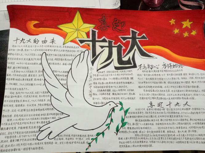 大学生践行十九精神手抄报 大学生手抄报-
