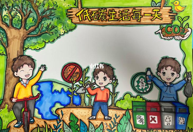 低碳生活每一天手抄报 小学手抄报作业