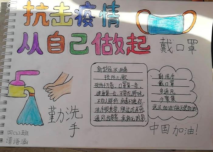 防控知识普及手抄报比赛三年级抗击疫情手抄报的内容关于疫情安全的手