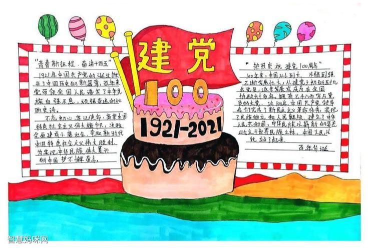 建党100周年主题手抄报2024年建党100周年手抄报图片及内容关于建党